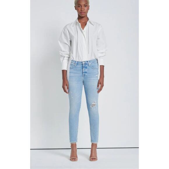 7 FOR ALL MANKIND Josefina Straight Leg Denim Jean 7U372720 // 30 - Picture 1 of 15